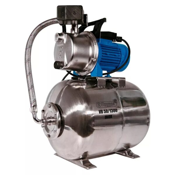 VB 50/1300 INOX Hauswasserwerk, mit INOX-Pumpenrad, Pumpengeh?use und Druckbeh?lter, 1300 W, 5.400 l/h, 4,8 bar, 50 L